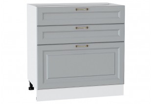 Шкаф нижний с 3-мя ящиками Ницца Графит / Белый 80 х 47,8 х 81,6 см