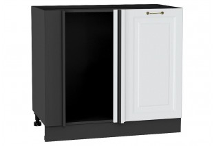 Шкаф нижний угловой Ницца Белый / Graphite 89 х 47,8 х 81,6 см