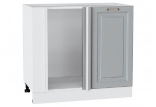 Шкаф нижний угловой Ницца Графит / Белый 89 х 47,8 х 81,6 см