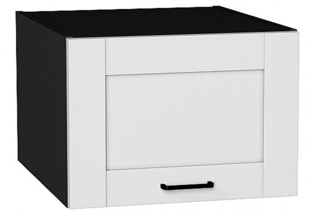 Шкаф верхний горизонтальный глубокий Лофт Super White / Graphite 50 х 57,6 х 35,8 см