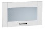 Шкаф верхний горизонтальный остекленный Лофт Super White / Graphite 60 х 32 х 35,8 см