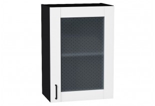 Шкаф верхний с 1-ой остекленной дверцей Лофт Super White / Graphite 50 х 32 х 71,6 см