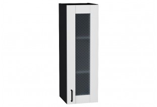 Шкаф верхний с 1-ой остекленной дверцей Лофт Super White / Graphite 30 х 32 х 92 см