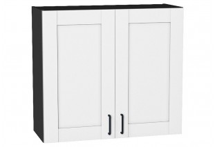 Шкаф верхний с 2-мя дверцами Лофт Super White / Graphite 80 х 32 х 71,6 см
