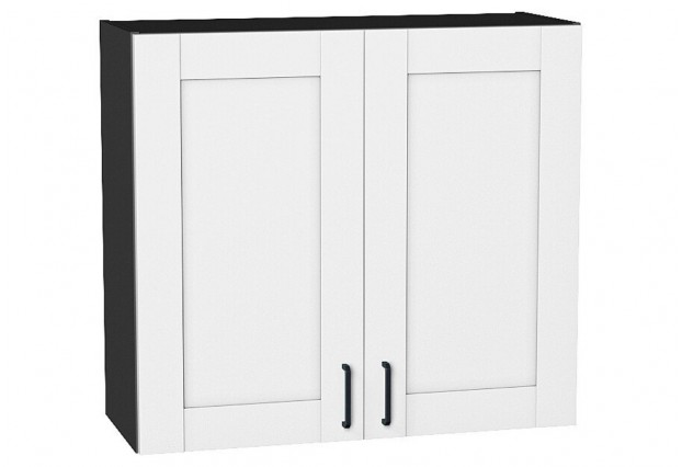 Шкаф верхний с 2-мя дверцами Лофт Super White / Graphite 80 х 32 х 71,6 см