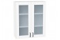 Шкаф верхний с 2-мя остекленными дверцами Лофт Super White / Белый 80 х 32 х 92 см