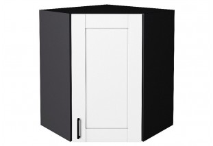 Шкаф верхний угловой Лофт Super White / Graphite 60 х 60 х 71,6 см
