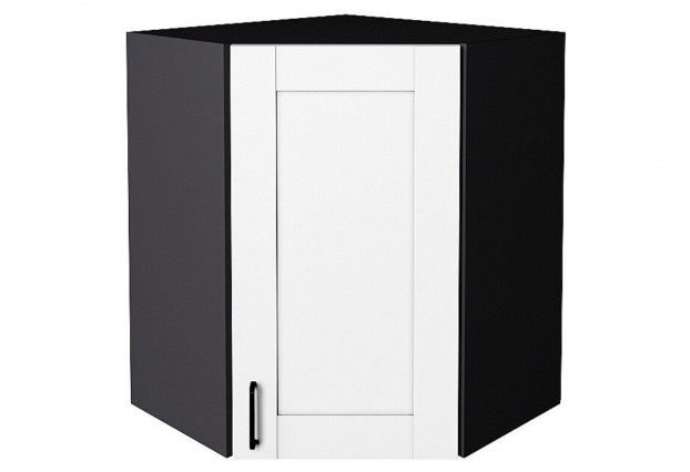 Шкаф верхний угловой Лофт Super White / Graphite 60 х 60 х 71,6 см