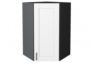 Шкаф верхний угловой Лофт Super White / Graphite 60 х 60 х 92 см