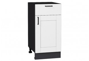 Шкаф нижний с 1-ой дверцей и ящиком Лофт Super White / Graphite 40 х 47,8 х 81,6 см