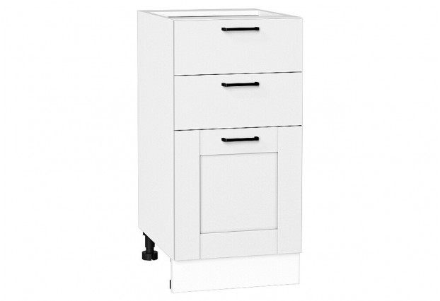 Шкаф нижний с 3-мя ящиками Лофт Super White / Белый 40 х 48 х 81,6 см