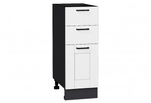 Шкаф нижний с 3-мя ящиками Лофт Super White / Graphite 30 х 48 х 81,6 см