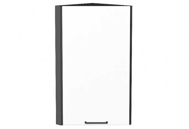 Шкаф верхний торцевой Флэт White In 2S / Graphite 30 х 30,6 х 71,6 см