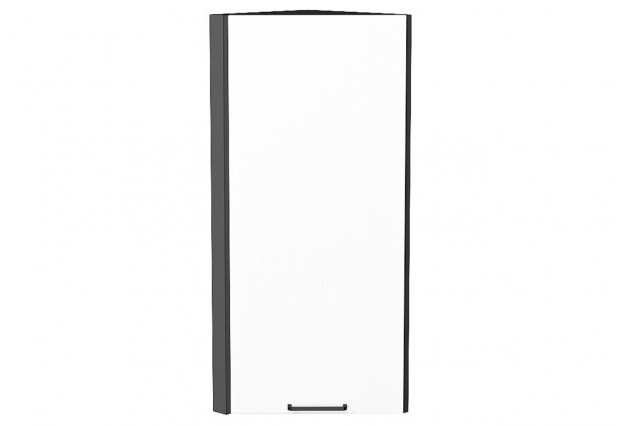 Шкаф верхний торцевой Флэт White In 2S / Graphite 30 х 30,6 х 92 см