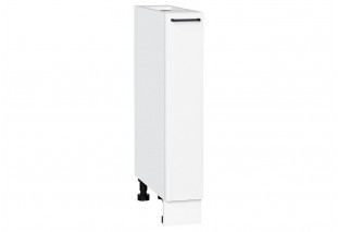 Шкаф нижний бутылочница Флэт White In 2S / Белый 15 х 47,8 х 81,6 см