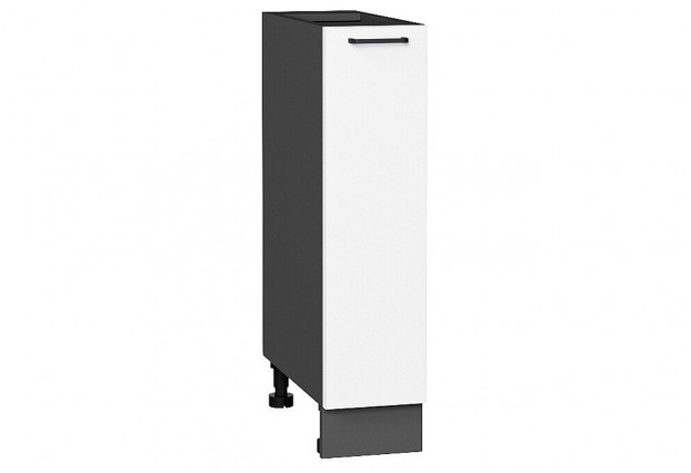 Шкаф нижний бутылочница Флэт White In 2S / Graphite 20 х 47,8 х 81,6 см