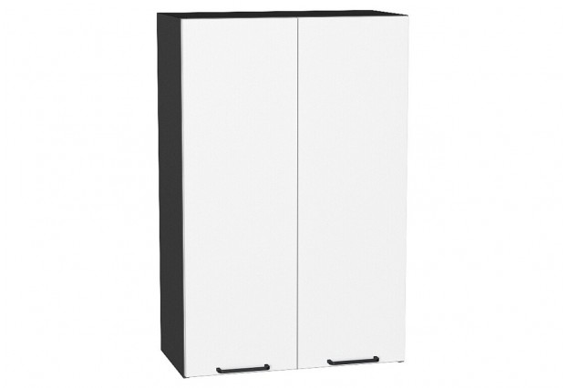 Шкаф верхний с 2-мя дверцами Флэт White In 2S / Graphite 60 х 31,8 х 92 см