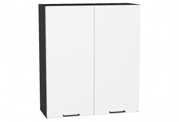 Шкаф верхний с 2-мя дверцами Флэт White In 2S / Graphite 80 х 31,8 х 92 см