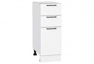Шкаф нижний с 3-мя ящиками Флэт White In 2S / Белый 30 х 47,8 х 81,6 см