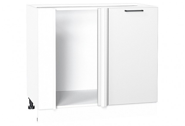 Шкаф нижний угловой Флэт White In 2S / Белый 89 х 47,8 х 81,6 см