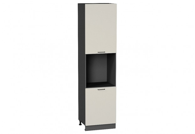 Шкаф пенал с 2-мя дверцами под технику Флэт Cashmere In 2S / Graphite 60 х 57,4 х 233,6 см