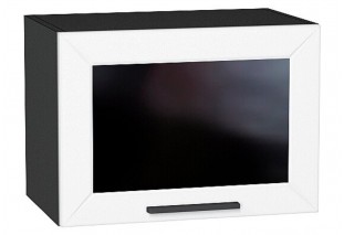 Шкаф верхний горизонтальный остекленный Глетчер Айленд Силк / Graphite 50 х 31,8 х 35,8 см
