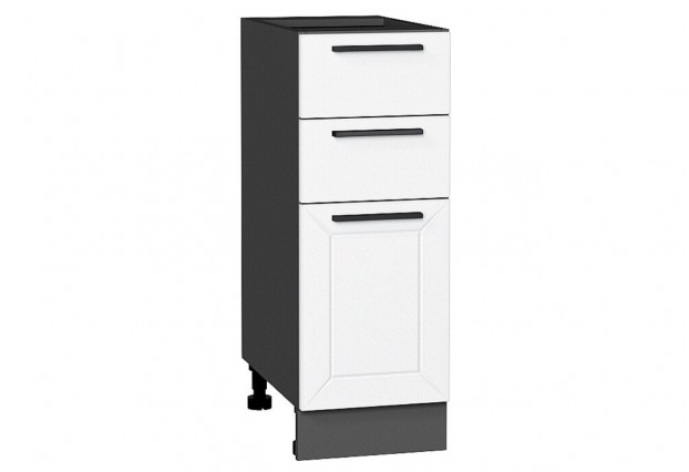 Шкаф нижний с 3-мя ящиками Глетчер Айленд Силк / Graphite 30 х 47,8 х 81,6 см