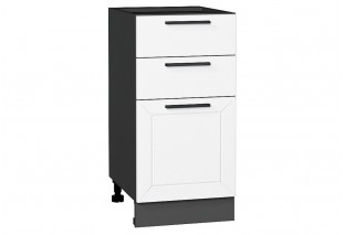 Шкаф нижний с 3-мя ящиками Глетчер Айленд Силк / Graphite 40 х 47,8 х 81,6 см