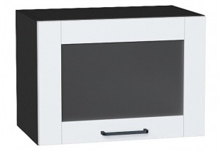 Шкаф верхний горизонтальный остекленный Флэт Плюс White In 2S / Graphite 50 х 31,8 х 35,8 см