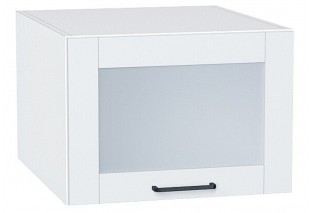 Шкаф верхний горизонтальный остекленный глубокий Флэт Плюс White In 2S / Белый 50 х 57,4 х 35,8 см