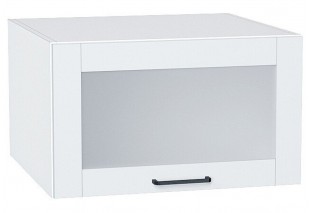 Шкаф верхний горизонтальный остекленный глубокий Флэт Плюс White In 2S / Белый 60 х 57,4 х 35,8 см