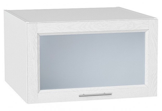 Шкаф верхний горизонтальный остекленный глубокий Сканди White Softwood / Белый 60 х 57,6 х 35,8 см