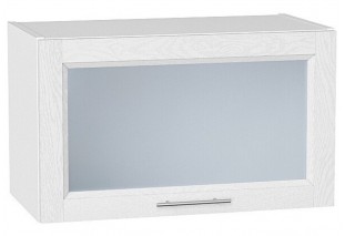 Шкаф верхний горизонтальный остекленный Сканди White Softwood / Белый 60 х 32 х 35,8 см