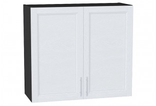 Шкаф верхний с 2-мя дверцами Сканди White Softwood / Graphite 80 х 31,8 х 71,6 см