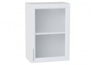 Шкаф верхний с 1-ой остекленной дверцей Сканди White Softwood / Белый 50 х 32 х 71,6 см