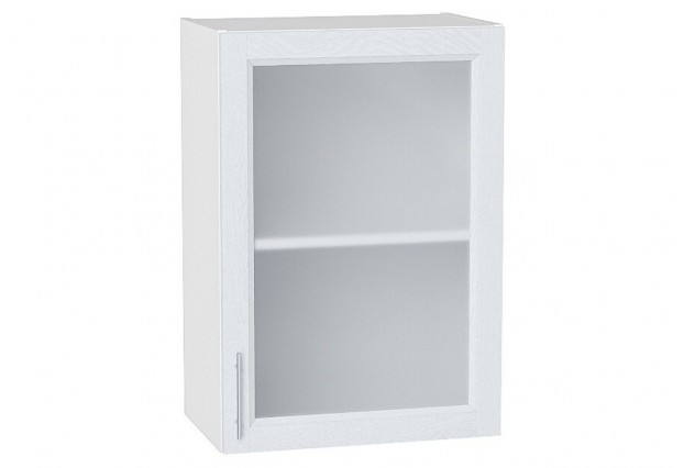 Шкаф верхний с 1-ой остекленной дверцей Сканди White Softwood / Белый 50 х 32 х 71,6 см