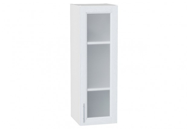 Шкаф верхний с 1-ой остекленной дверцей Сканди White Softwood / Белый 30 х 32 х 92 см