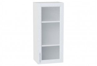 Шкаф верхний с 1-ой остекленной дверцей Сканди White Softwood / Белый 40 х 32 х 92 см