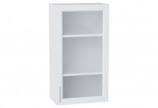 Шкаф верхний с 1-ой остекленной дверцей Сканди White Softwood / Белый 50 х 32 х 92 см