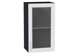 Шкаф верхний с 1-ой остекленной дверцей Сканди White Softwood / Graphite 40 х 32 х 71,6 см