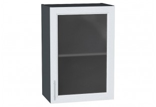 Шкаф верхний с 1-ой остекленной дверцей Сканди White Softwood / Graphite 50 х 32 х 71,6 см
