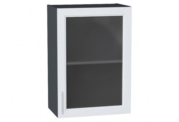Шкаф верхний с 1-ой остекленной дверцей Сканди White Softwood / Graphite 50 х 32 х 71,6 см