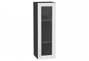 Шкаф верхний с 1-ой остекленной дверцей Сканди White Softwood / Graphite 30 х 32 х 92 см