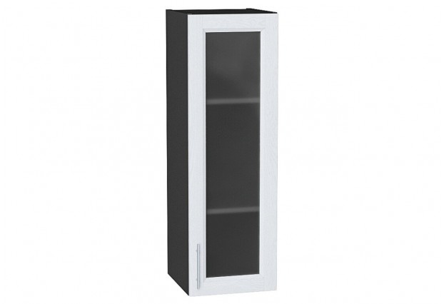 Шкаф верхний с 1-ой остекленной дверцей Сканди White Softwood / Graphite 30 х 32 х 92 см