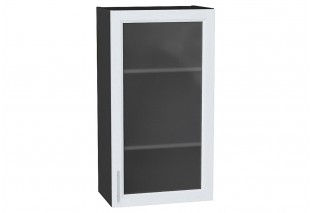 Шкаф верхний с 1-ой остекленной дверцей Сканди White Softwood / Graphite 50 х 32 х 92 см