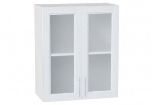 Шкаф верхний с 2-мя остекленными дверцами Сканди White Softwood / Белый 60 х 32 х 71,6 см