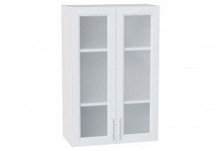 Шкаф верхний с 2-мя остекленными дверцами Сканди White Softwood / Белый 60 х 32 х 92 см