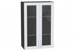 Шкаф верхний с 2-мя остекленными дверцами Сканди White Softwood / Graphite 60 х 32 х 92 см