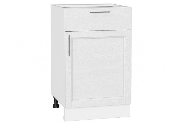 Шкаф нижний с 1-ой дверцей и ящиком Сканди White Softwood / Белый 50 х 48 х 81,6 см