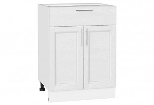 Шкаф нижний с 2-мя дверцами и ящиком Сканди White Softwood / Белый 60 х 48 х 81,6 см